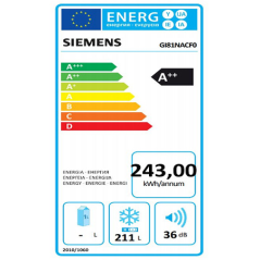 Armario congelador SIEMENS GI81NACF0 178CM