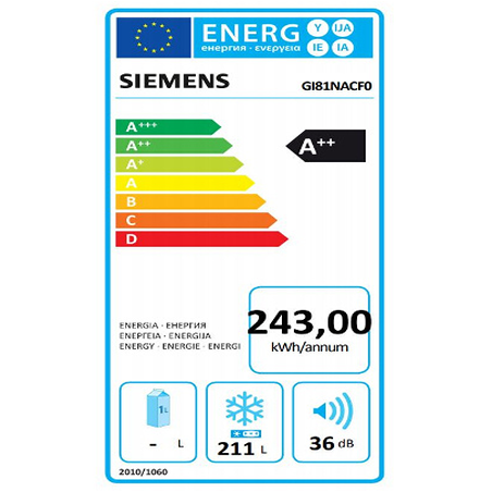 Armario congelador SIEMENS GI81NACF0 178CM