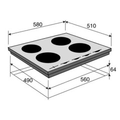 Placa de inducción BRANDT BPI6315B