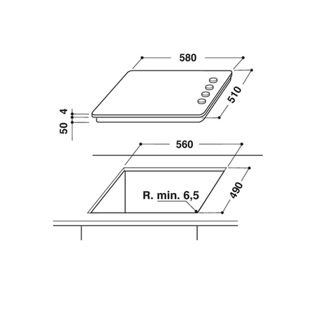 Placa VITROCERÁMICA WHIRLPOOL AKM700NE
