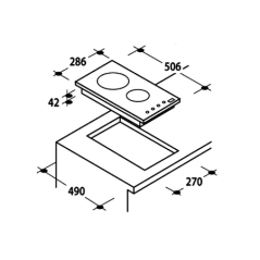 Placa vitrocerámica ROSIERES RDH32 NEGRA