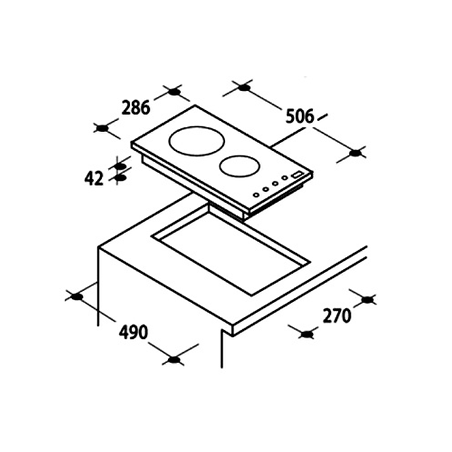 Plaque vitrocéramique ROSIERES RDH32 NOIR