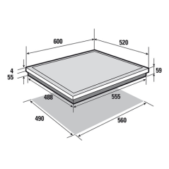 Plaque mixte SAUTER SPI6414BM