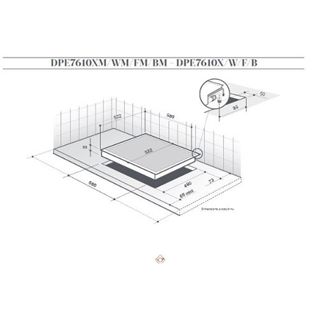 Placa mixta DE DIETRICH DPE7610XM