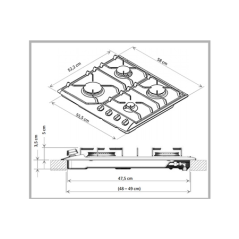 Plaque mixte DE DIETRICH DPE7610BM
