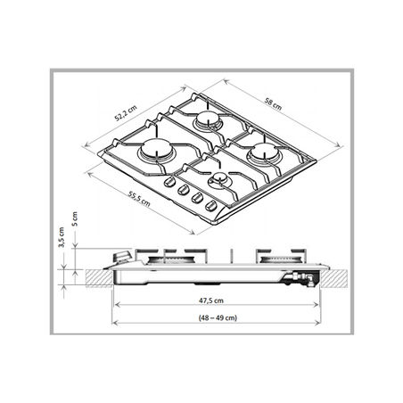 Placa mixta DE DIETRICH DPE7610BM