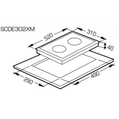 Placa eléctrica SCHNEIDER SCDE302XM