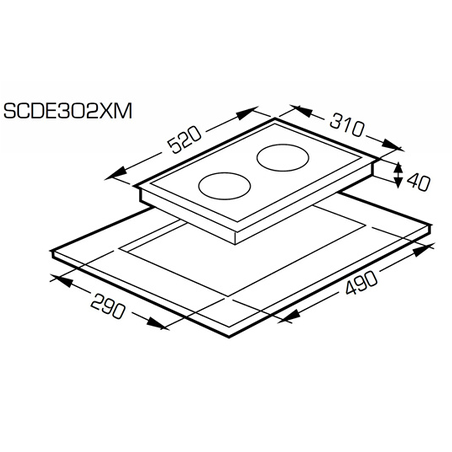 Placa eléctrica SCHNEIDER SCDE302XM