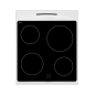 Cuisinière vitrocéramique THOMSON TCC51.4WH BLANC