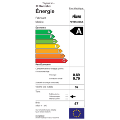Cuisinière vitrocéramique FAURE FCV6530CSA