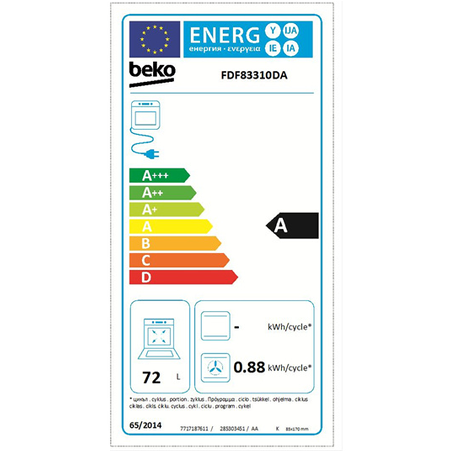 Cocina mixta BEKO FDF83310DA HORNO doble