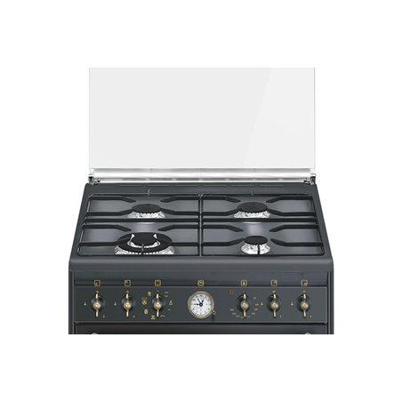 Gaziniere SMEG COLONIALE 60CM GAZ ANTHRACITE - CO68GMA8