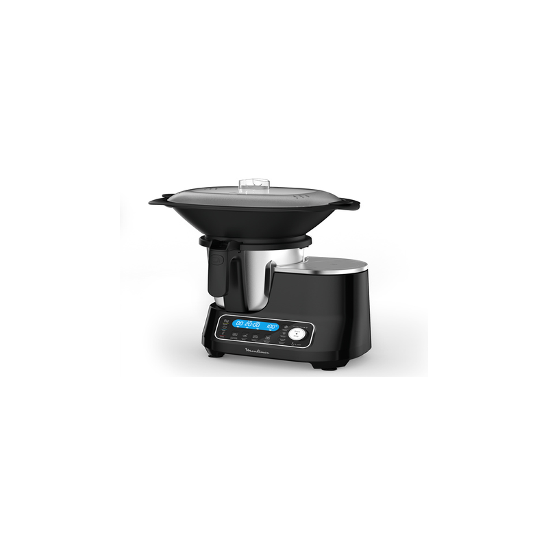 Robot cuiseur MOULINEX CLICKCHEF NOIR + CUISEUR VAPEUR HF456810