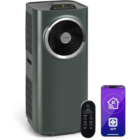 Klarstein Kraftwerk Smart Climatiseur Mobile - 12,000 BTU, 35-59 m², WiFi & App Control, Silencieux 50 dB