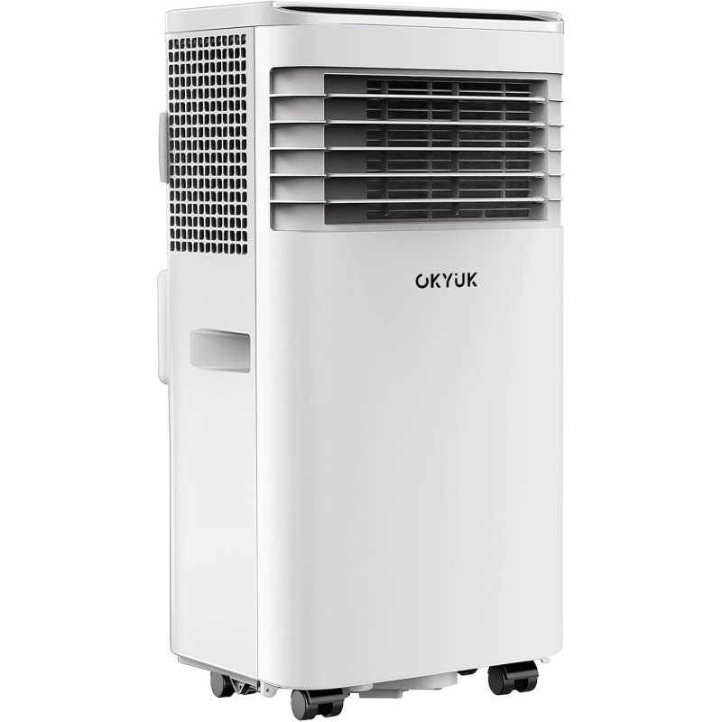 OKYUK Climatiseur mobile 7000 BTU avec tuyau d'évacuation | Climatiseur mobile 4 en 1 | Fonctionnement silencieux OKYUK Climatiseur mobile 7000 BTU avec tuyau d'évacuation | Climatiseur mobile 4 en 1 | Fonctionnement silencieux