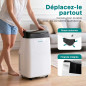SereneLife Climatiseur Mobile 9000 BTU WiFi – Climatiseur Portable sans Unité Extérieure, Mode Nuit