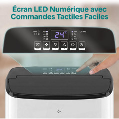 SereneLife Climatiseur Mobile Inverter A+++ 12000 BTU Double Tuyau – 4 en 1