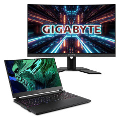 Gigabyte Aero 15 OLED YD-73FR624SP + 27" Gigabyte G27QC A Monitor
