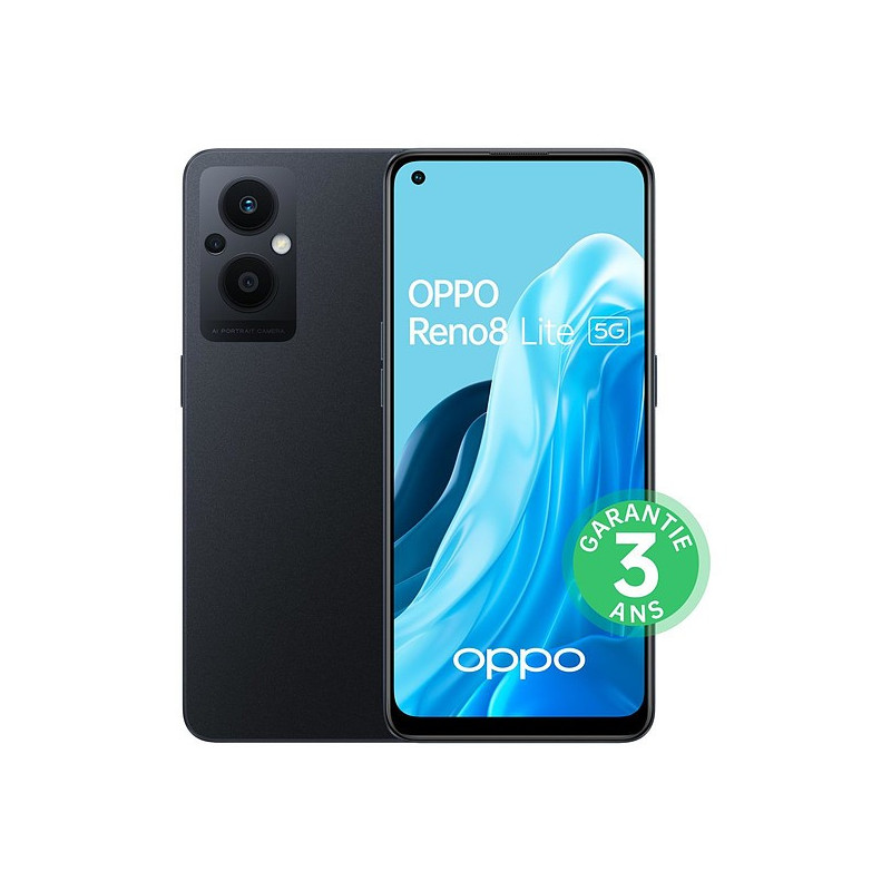 Oppo Reno 8 Lite 5G Noir - 128 Go - 8 Go