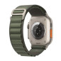 Apple Watch Ultra + Cellular, caja de titanio de 49 mm con hebilla verde alpina tamaño M