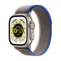 Apple Watch Ultra + Cellular, caja de titanio de 49 mm con hebilla azul / gris Trail tamaño M / L Apple Watch Ultra + Cellular, caja de titanio de 49 mm con hebilla azul / gris Trail tamaño M / L