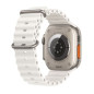 Apple Watch Ultra + Cellular, boîtier Titane 49mm avec Bracelet Océan Blanc Apple Watch Ultra + Cellular, boîtier Titane 49mm avec Bracelet Océan Blanc