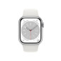 Apple Watch Series 8 GPS, boîtier Aluminium Argent 41mm avec Bracelet Sport Blanc Apple Watch Series 8 GPS, boîtier Aluminium Argent 41mm avec Bracelet Sport Blanc