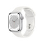 Apple Watch Series 8 GPS, boîtier Aluminium Argent 41mm avec Bracelet Sport Blanc Apple Watch Series 8 GPS, boîtier Aluminium Argent 41mm avec Bracelet Sport Blanc