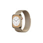 Apple Watch Series 8 GPS + Cellular, caja de acero inoxidable de oro de 45 mm con hebilla milanesa dorada
