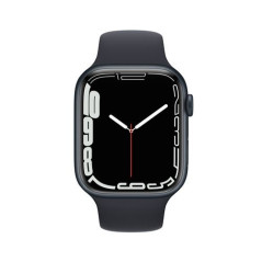 Apple Watch Series 7 GPS + Cellular, boîtier Aluminium Minuit 45mm avec Bracelet Sport Minuit