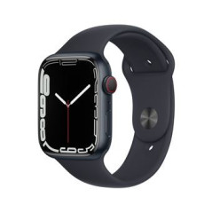 Apple Watch Series 7 GPS + Cellular, caja de aluminio de medianoche de 45 mm con correa deportiva de medianoche