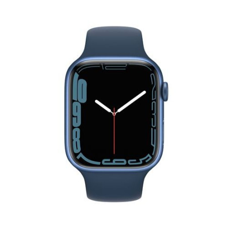 Apple Watch Series 7 GPS + Cellular, boîtier Aluminium Bleu 45mm avec Bracelet Sport Bleu Abysse