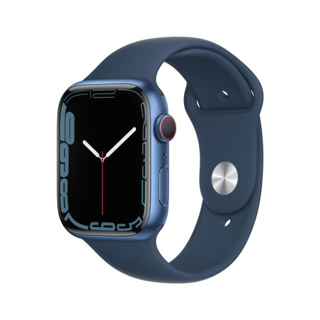 Apple Watch Series 7 GPS + Cellular, boîtier Aluminium Bleu 41mm avec Bracelet Sport Bleu Abysse
