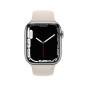 Apple Watch Series 7 GPS + Cellular, boîtier Acier Inoxydable Argent 45mm avec Bracelet Sport Lumière Stellaire Apple Watch Series 7 GPS + Cellular, boîtier Acier Inoxydable Argent 45mm avec Bracelet Sport Lumière Stellaire