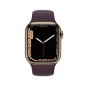 Apple Watch Series 7 GPS + Cellular, caja de acero inoxidable de oro de 41 mm con correa de cereza negra Apple Watch Series 7 GPS + Cellular, caja de acero inoxidable de oro de 41 mm con correa de cereza negra