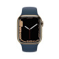 Apple Watch Series 7 GPS + Cellular, caja de acero inoxidable de oro de 41 mm con correa azul abismo Apple Watch Series 7 GPS + Cellular, caja de acero inoxidable de oro de 41 mm con correa azul abismo