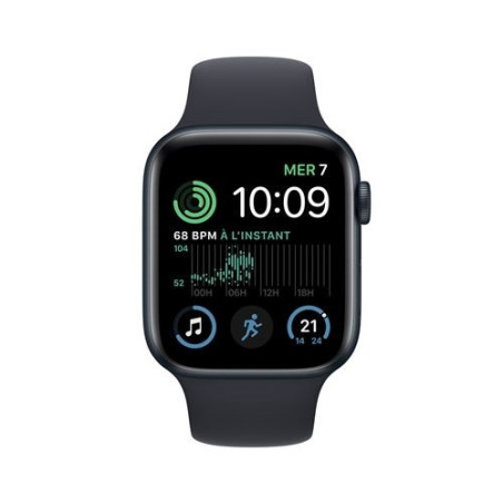 Apple Watch SE GPS + Cellular 2nd generation, caja de aluminio Midnight 44mm con correa deportiva Midnight