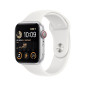 Apple Watch SE GPS + Cellular 2ª generación, caja de aluminio plateado de 44 mm con correa deportiva blanca