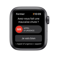 Apple Watch SE GPS, 40mm boitier aluminium gris sidéral avec bracelet sport noir
