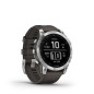 Garmin Fenix 7 Silver avec bracelet silicone Gris