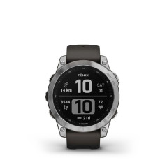 Garmin Fenix 7 Silver avec bracelet silicone Gris