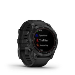 Garmin Fenix 7 Solar Gray avec bracelet silicone Noir