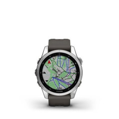 Garmin Fenix 7S Plata con correa de silicona Gris