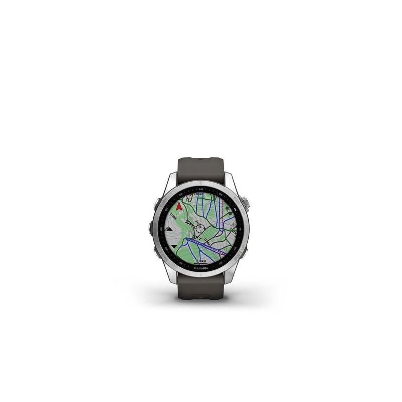 Garmin Fenix 7S Silver avec bracelet silicone Gris