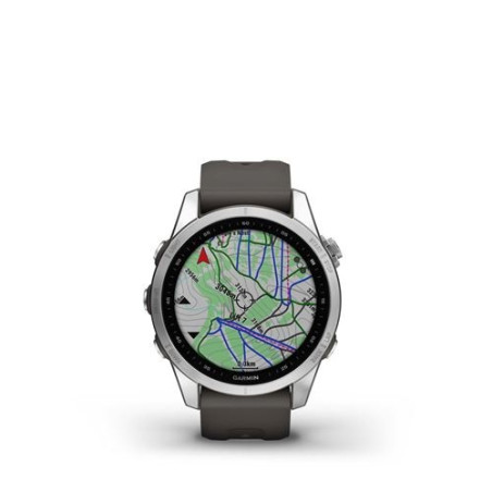 Garmin Fenix 7S Silver avec bracelet silicone Gris
