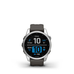 Garmin Fenix 7S Plata con correa de silicona Gris