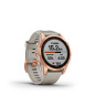 Garmin Fenix 7S Solar Rose Gold Correa de silicona Beige Arena Garmin Fenix 7S Solar Rose Gold Correa de silicona Beige Arena