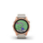 Garmin Fenix 7S Solar Rose Gold Correa de silicona Beige Arena Garmin Fenix 7S Solar Rose Gold Correa de silicona Beige Arena