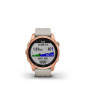 Garmin Fenix 7S Solar Rose Gold Correa de silicona Beige Arena Garmin Fenix 7S Solar Rose Gold Correa de silicona Beige Arena
