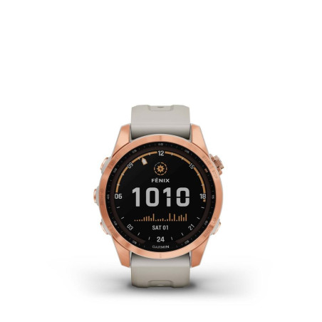 Garmin Fenix 7S Solar Rose Gold bracelet silicone Beige sable
